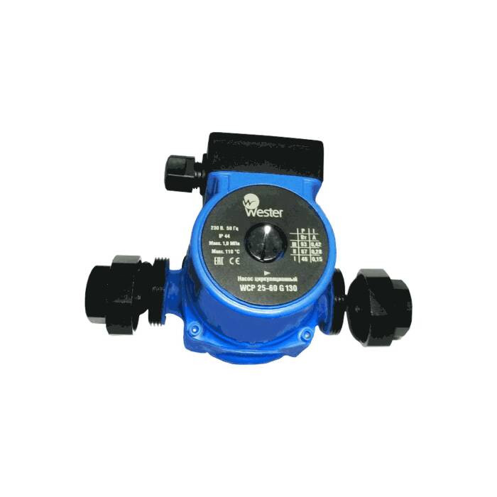 Насос циркуляционный с мокрым ротором WCP 25-40G PN10 230B/50Гц с гайкой Wester WCP25-40G
