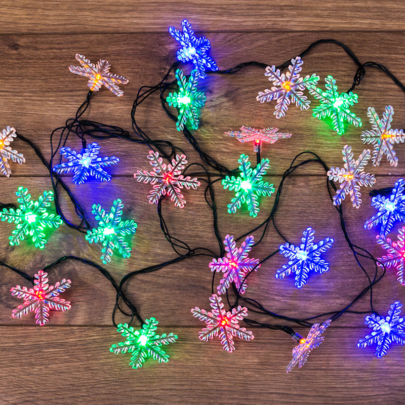 Гирлянда светодиодная Neon-Night 303-065 Снежинки 30 LED