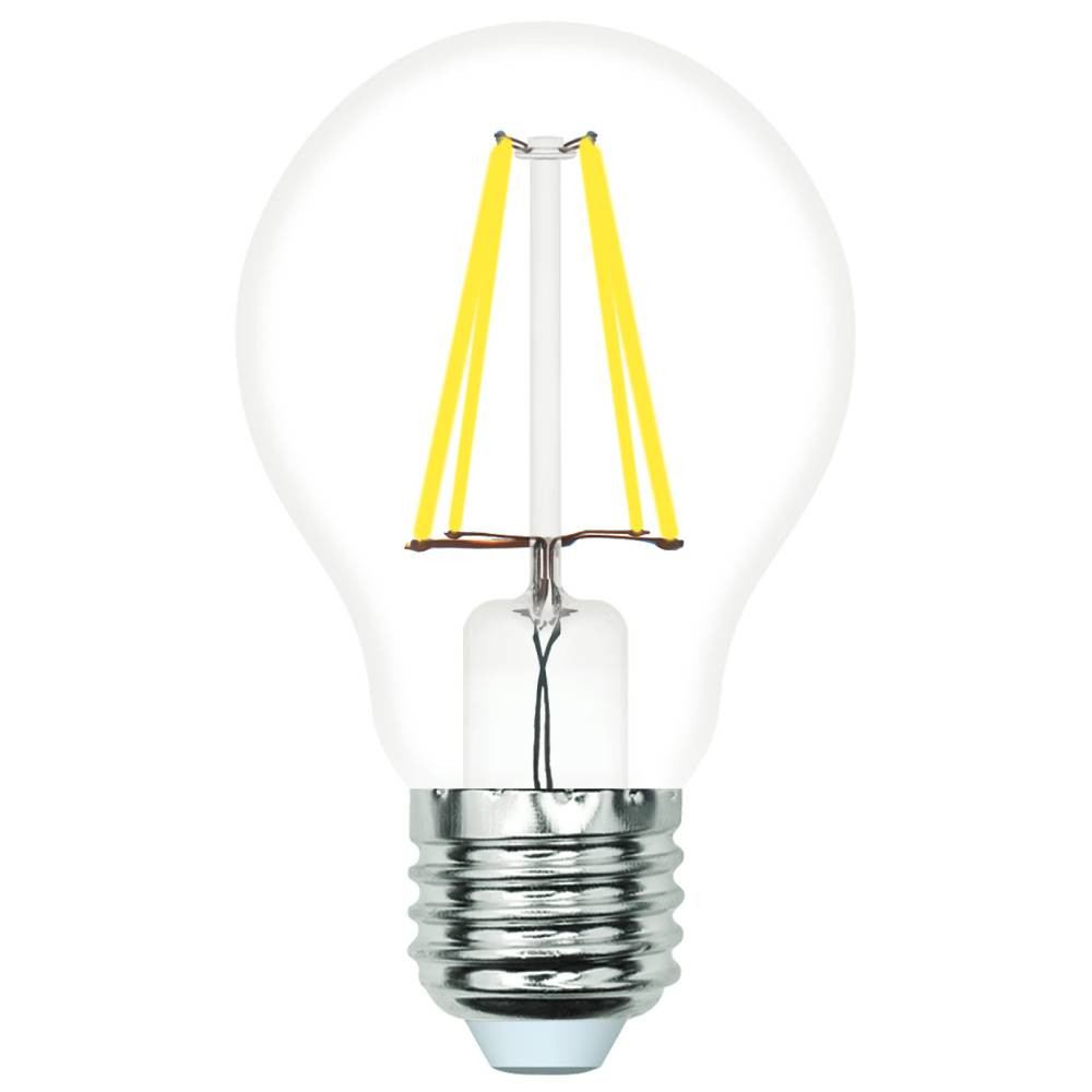 Лампа светодиодная Volpe LED-A60-5W/4000K/E27/CL/SLF форма A