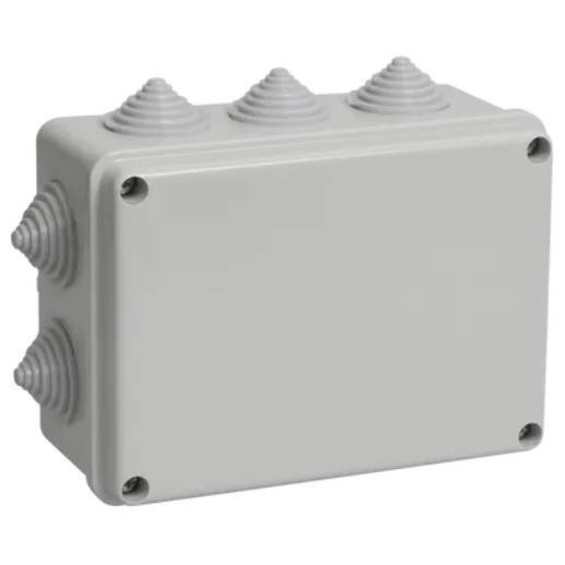 Коробка распаячная IEK КМ41241 150х110х70 мм IP44 RAL7035 10 гермовводов