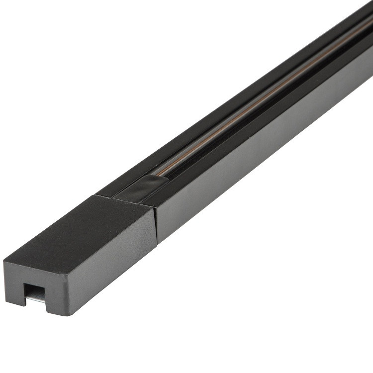 Шинопровод осветительный однофазный Volpe UBX-Q122 GS2 Black 100 SET01 черный 1 м с заглушкой и вводом питания