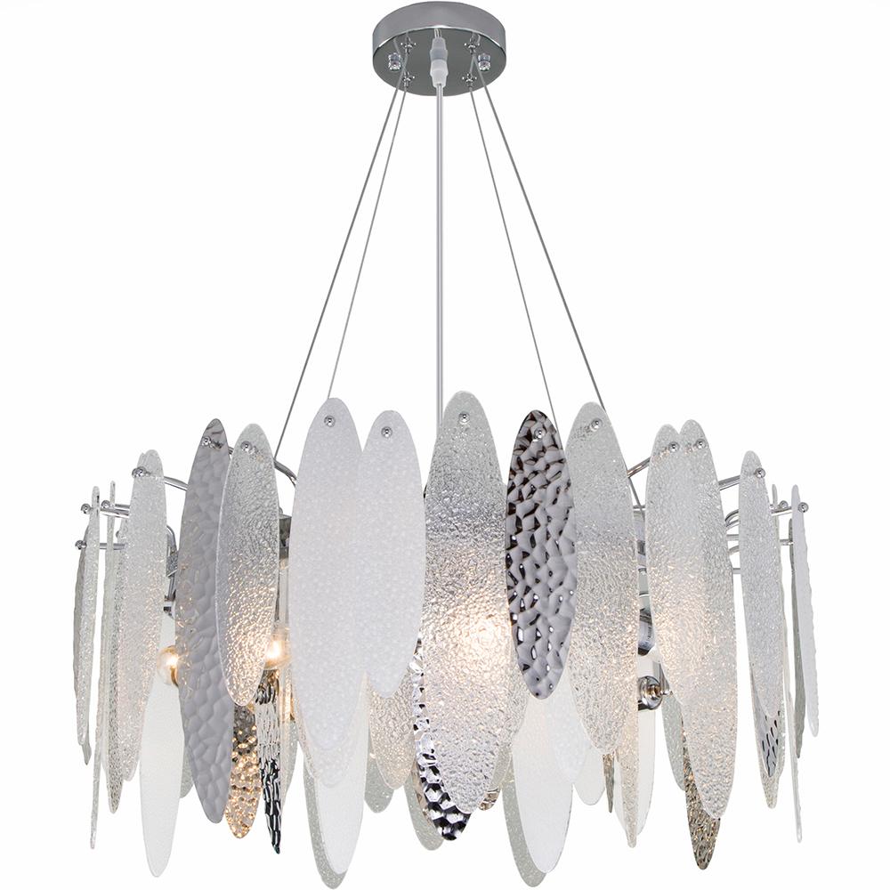 Люстра подвесная ST Luce Lastra SL1224.103.08 хром прозрачный белый E14 8х60W