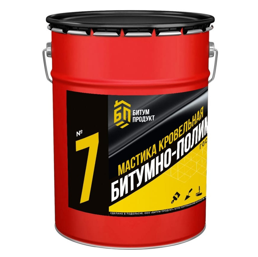 Мастика битумно-полимерная Битум Продукт BP-7 кровельная 20 кг