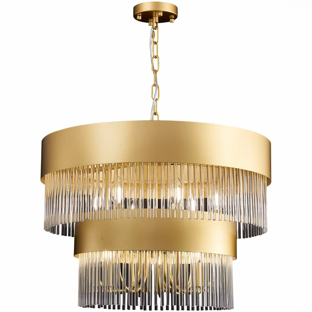 Люстра подвесная ST Luce Contatto SL1225.203.09 золотистый/прозрачный E14 9х40W