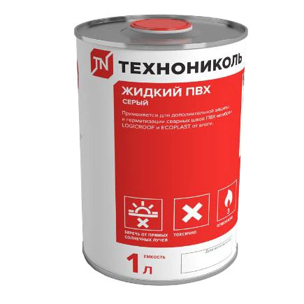 Жидкий ПВХ Технониколь 360957 с флаконом-аппликатором серый 1 л