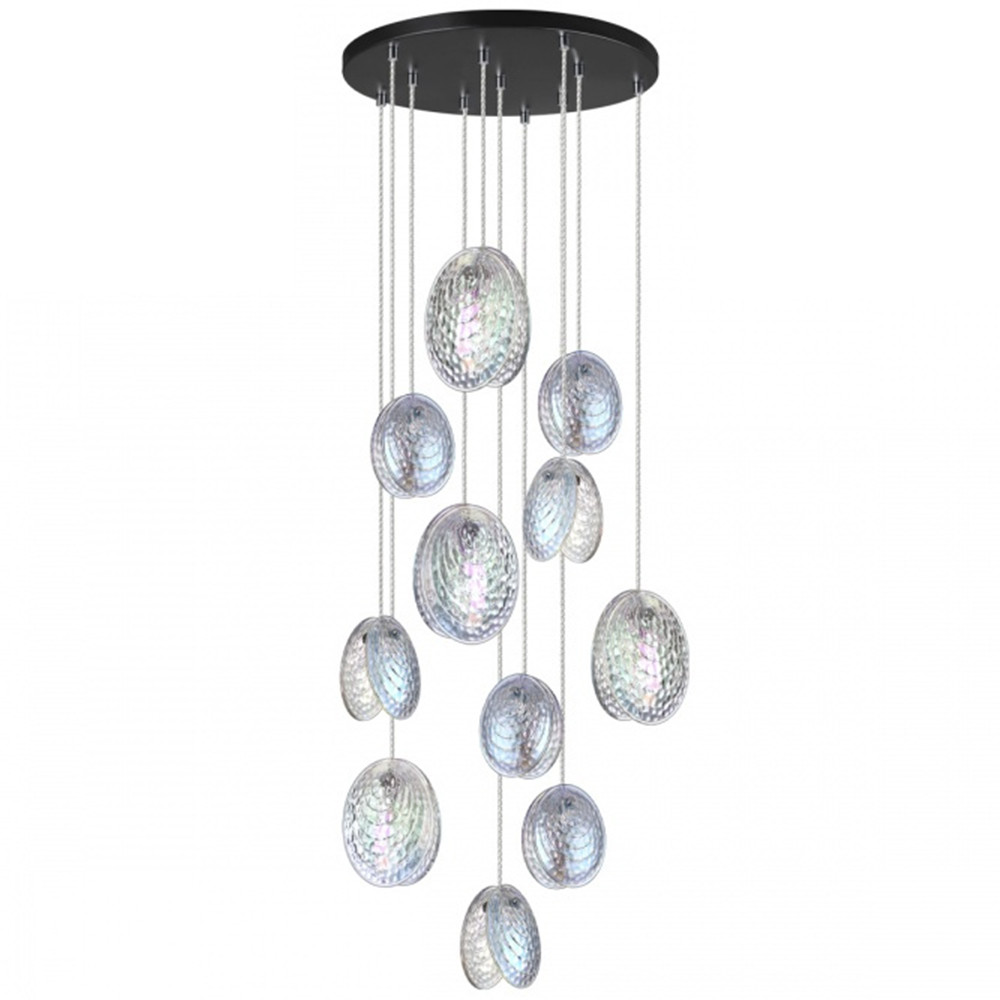Люстра Odeon Light Mussels Modern ODL24 297 5039/11 11x40W черный перламутровый