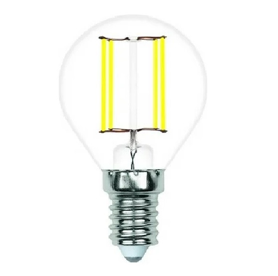 Лампа светодиодная Volpe LED-G45-7W/3000K/E14/CL/SLF шар Е14 7Вт 3000K