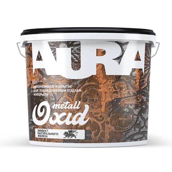 Декоративное покрытие Aura Oxid Metall с эффектом натурального железа тёмно-серый 4 кг