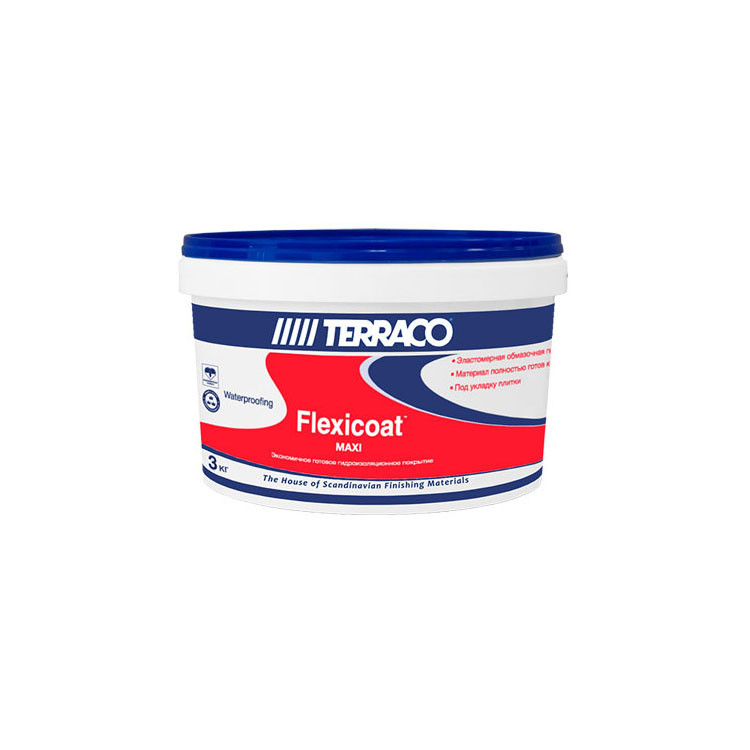 Гидроизоляция Terraco Flexicoat Maxi (Maxiroof) 3 кг