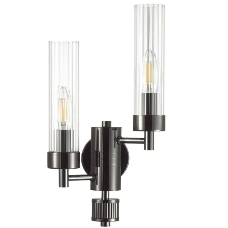 Бра Lumion Kamilla Classi LN23 175 5275/2W E14 2x40W черный хром