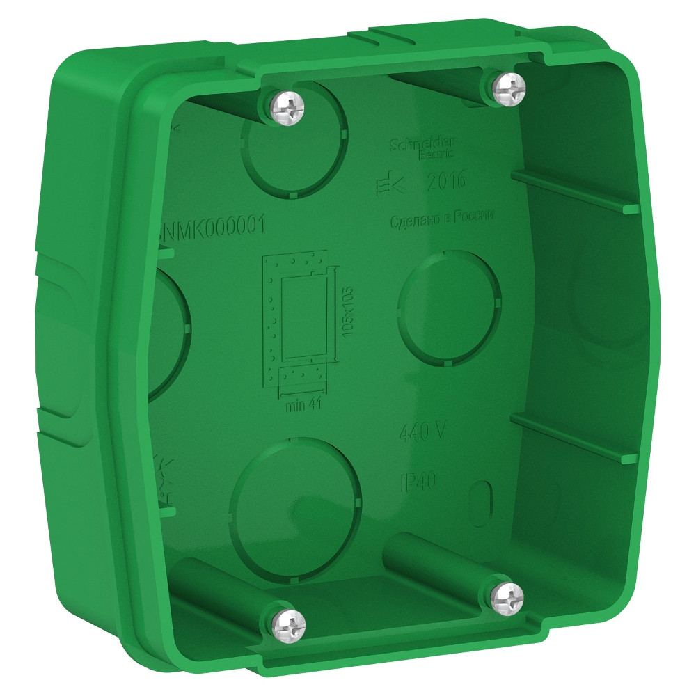 Коробка монтажная Schneider Electric Blanca для силовых розеток 32 А 100х100х40,7 мм