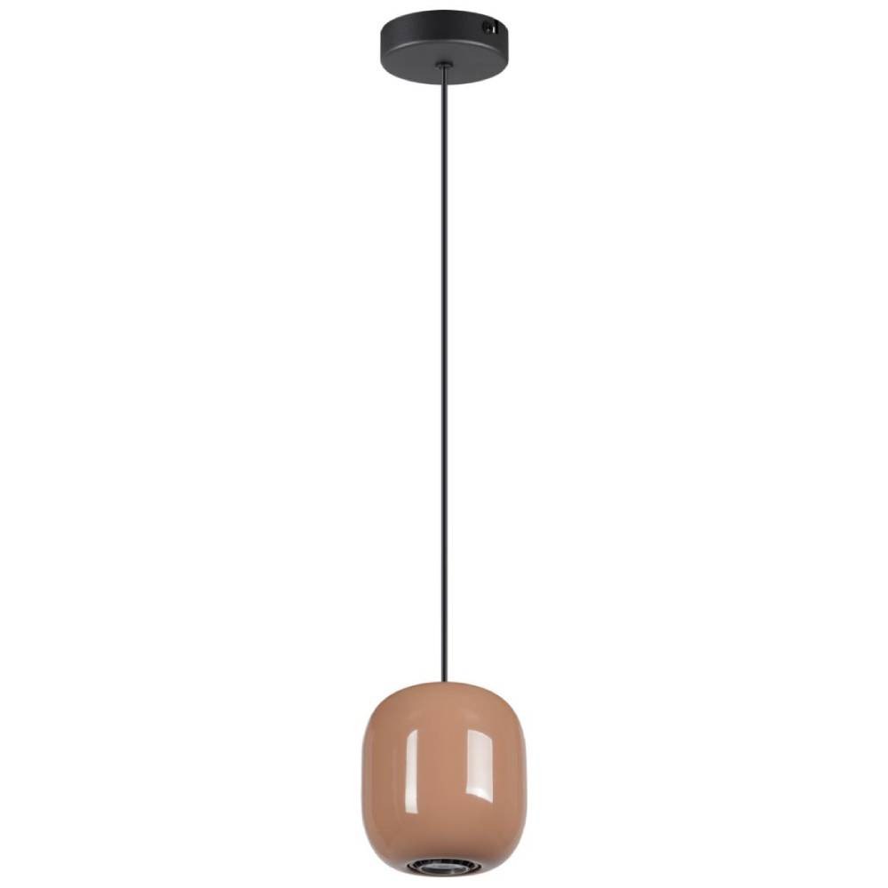 Подвес Odeon Light Ovali Pendant ODL24 311 5053/1G черный/светло-терракотовый GU10 Led 4W