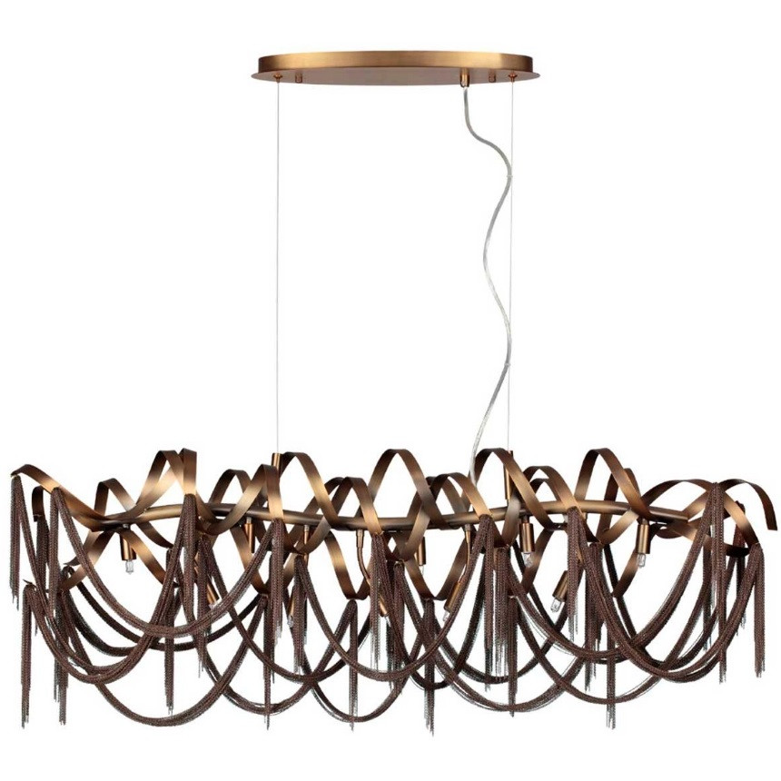 Люстра Odeon Light Chainy Hall ODL24 397 5066/10 G9 10x40W античная бронза/коричневый