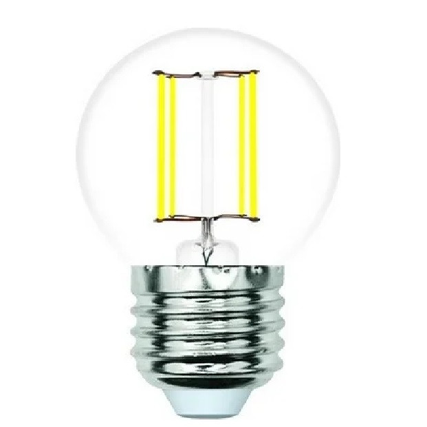 Лампа светодиодная Volpe LED-G45-6W/3000K/E27/CL/SLF шар Е27 6Вт 3000K
