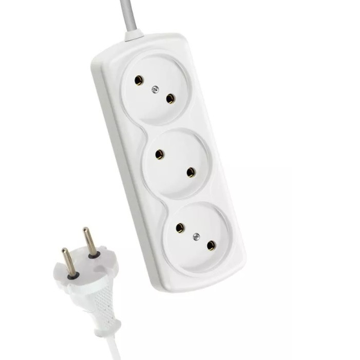Удлинитель Космос YKsm7m-3g(6A)S 3х7 м 6А IP20 ПВС 2х0,75
