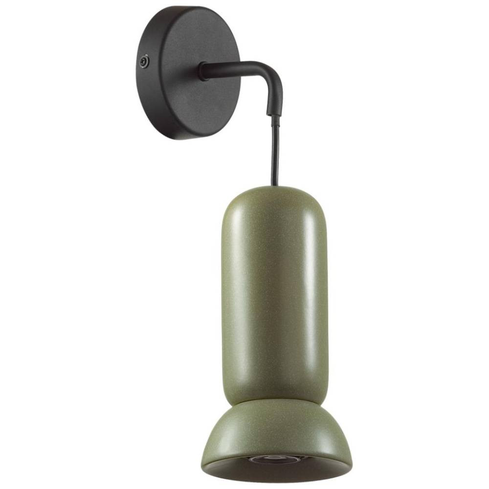 Бра Odeon Light Kerama Pendant ODL24 315 5054/1WB черный/зеленый GU10 Led 4W