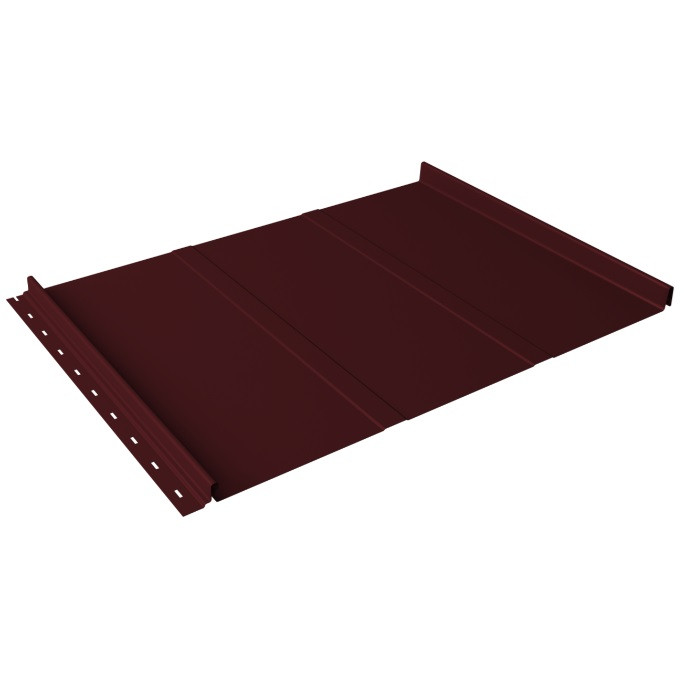 Кликфальц Line Grand Line Satin Matt 0,5 мм RAL 3005 винно-красный с пленкой на замках резка