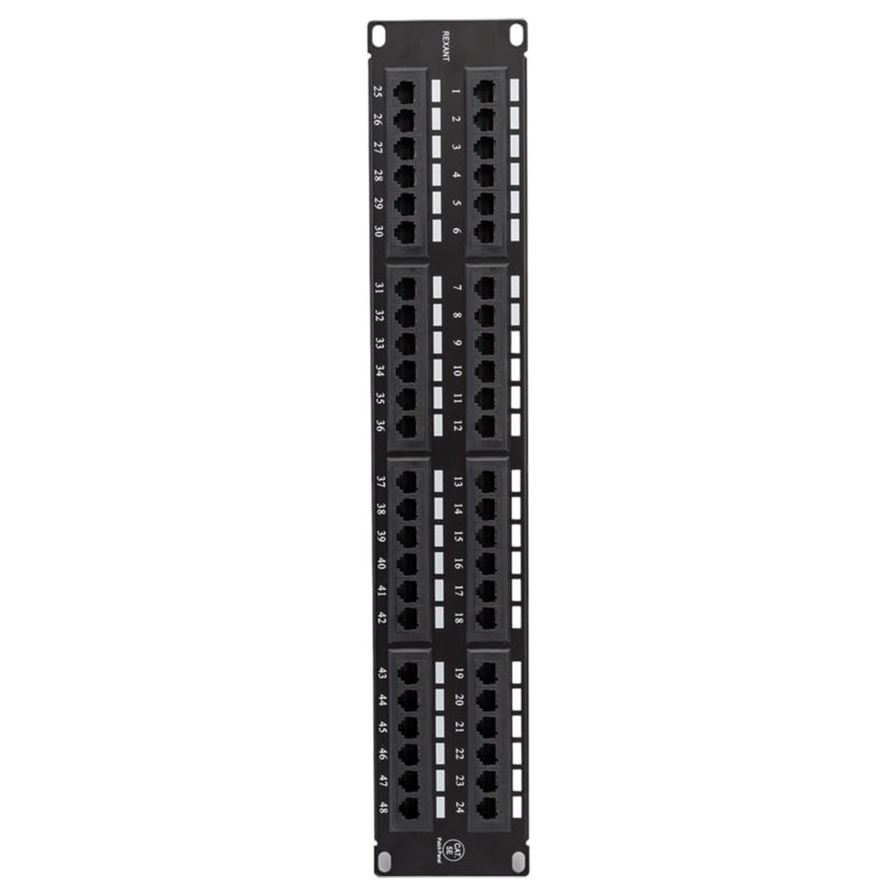 Панель коммутационная Rexant 04-0022 19 дюймов 2U UTP RJ-45 CAT 5e 48 портов