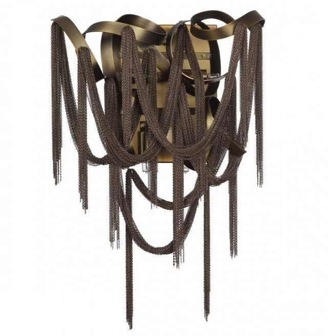 Бра Odeon Light Chainy Hall ODL24 397 5066/4W G9 4x40W античная бронза/коричневый