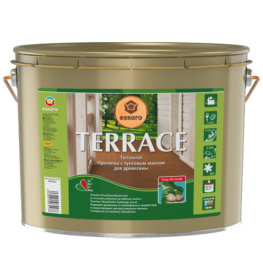 Масло для террас и фасадов Eskaro Terrace бесцветное 2,7 л