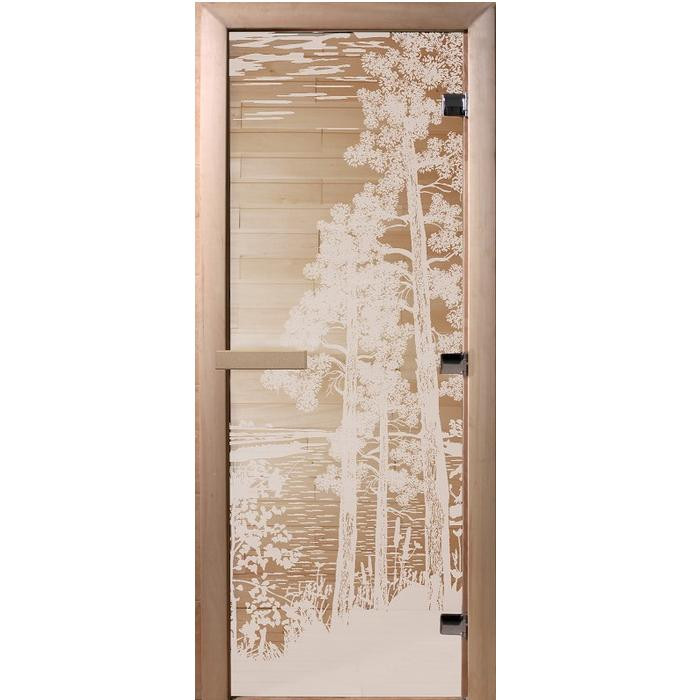 Дверь для сауны стеклянная Doorwood DW01315 Рассвет прозрачная 700х1900 мм