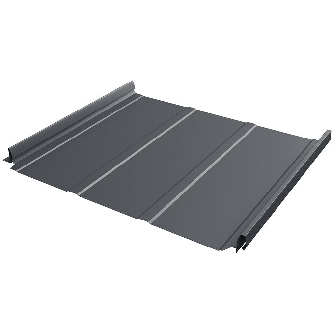 Кликфальц Grand Line Pro Line Satin Matt TX 0,5 мм Ral 7024 графитовый серый с пленкой на замках резка