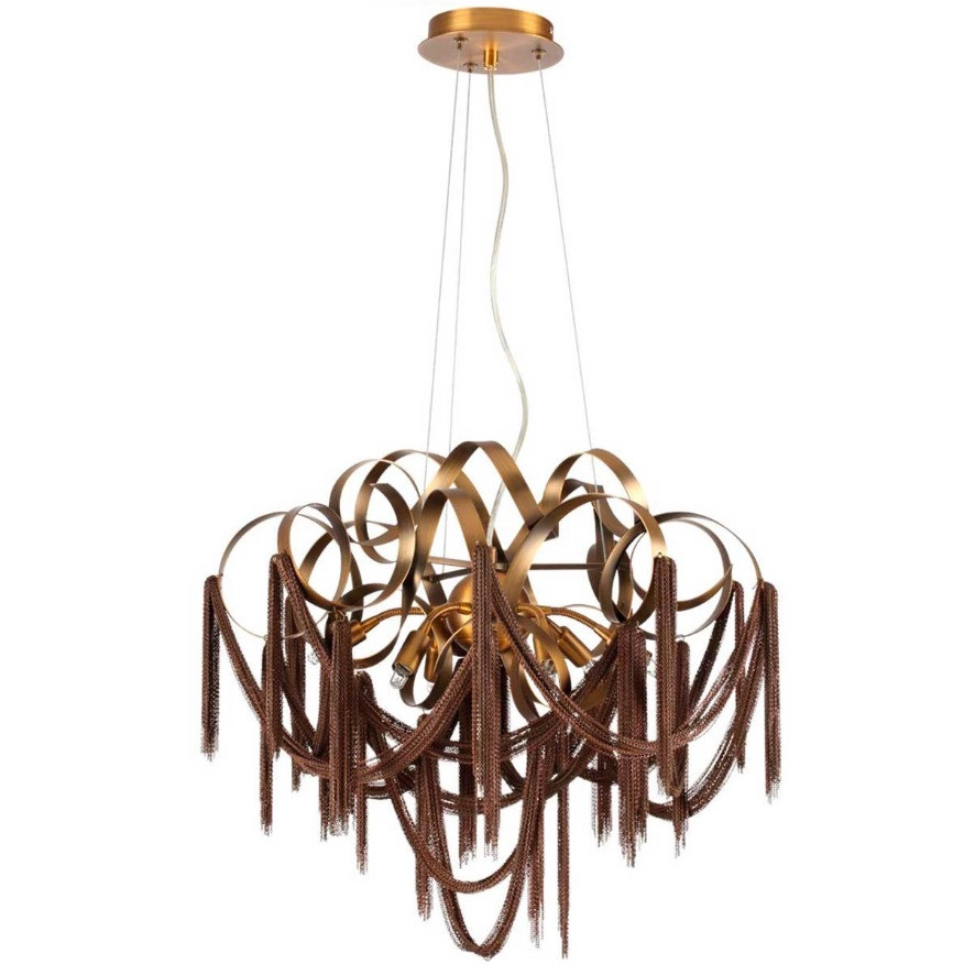 Люстра Odeon Light Chainy Hall ODL24 397 5066/6 G9 6x40W античная бронза/коричневый