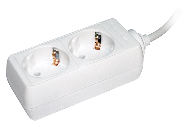 Удлинитель IEK WYP10-16-02-03-ZK-N У02 2 розетки 2P+PE/3м 3х1мм2 16А/250В