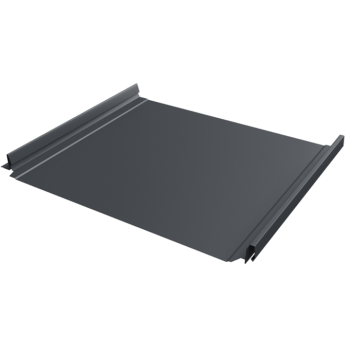Кликфальц Grand Line Pro Satin Matt TX 0,5 мм Ral 7024 графитовый серый с пленкой на замках резка
