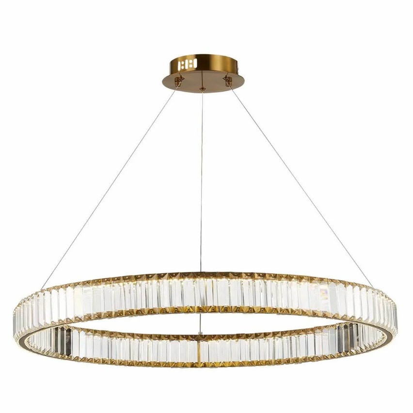 Люстра подвесная ST Luce Tivoli SL1622.383.01 LED 1х52W 4000K латунь/прозрачный