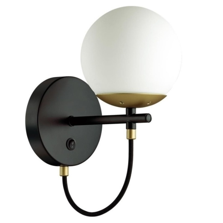 Бра Lumion Randi Moderni 118 5212/1W E27 60W черный/золотой