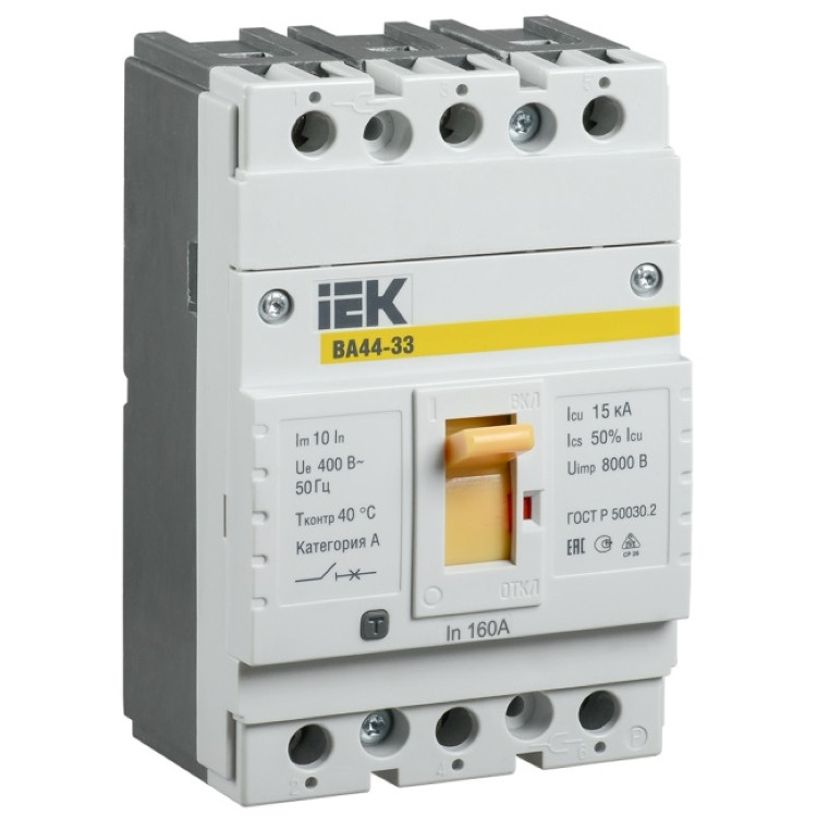 Автоматический выключатель IEK ВА44-33 3Р 160А 15кА