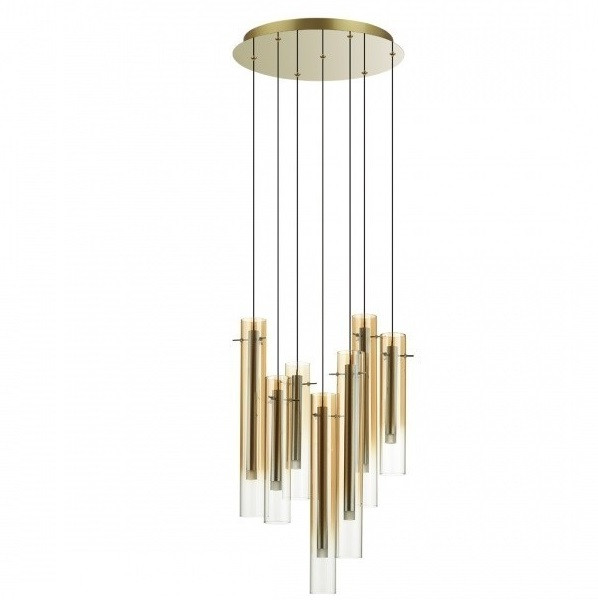 Люстра Odeon Light Shiny Pendant ODL24 319 5061/32LB 3000K 7x4W золотой/янтарный
