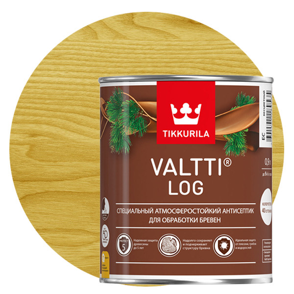 Антисептик Tikkurila Valtti Log сосна 0,9 л