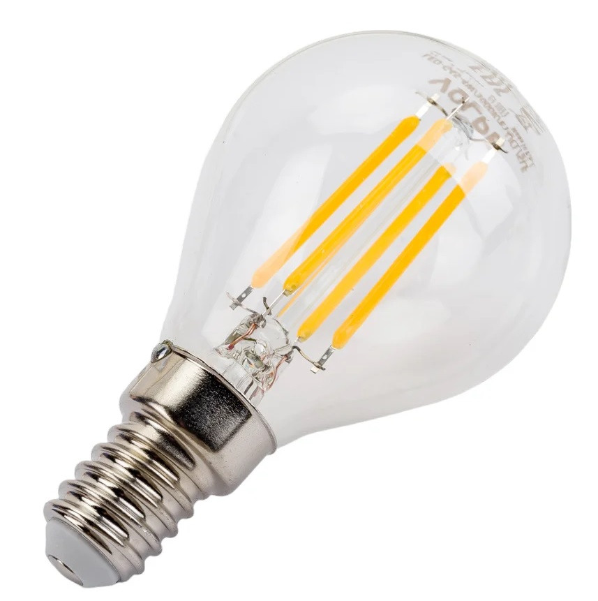 Лампа светодиодная Volpe LED-G45-4W/3000K/E14/CL/SLF шар Е14 4Вт 3000K