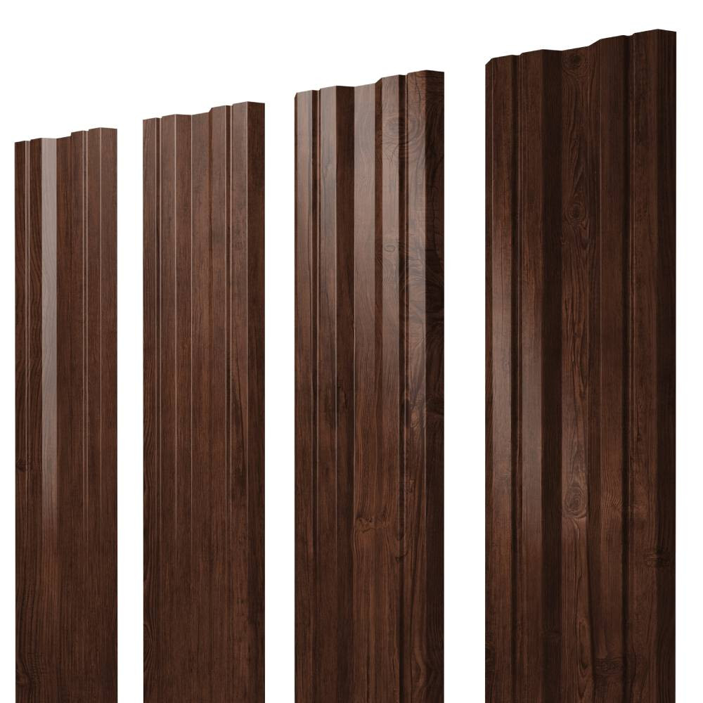 Штакетник П-образный Grand Line Print Elite 0,45 мм Cherry Wood TwinColor резка