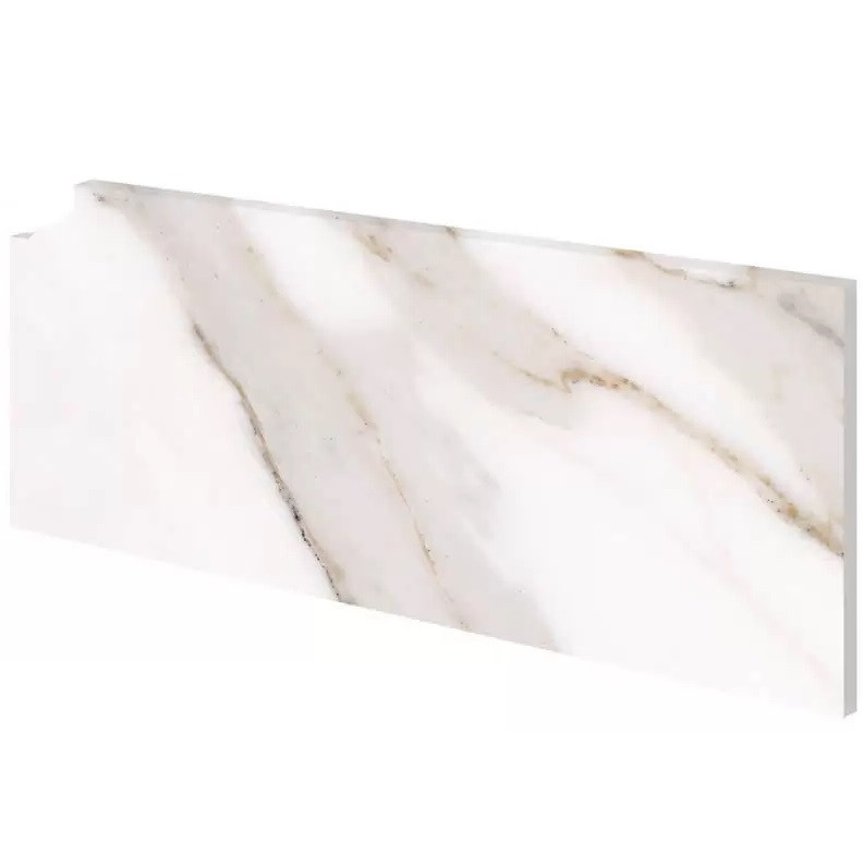 Плинтус клинкерный Exagres Zanquin Marbles Fior Calacatta IZQ В52107 левый 400х180 мм