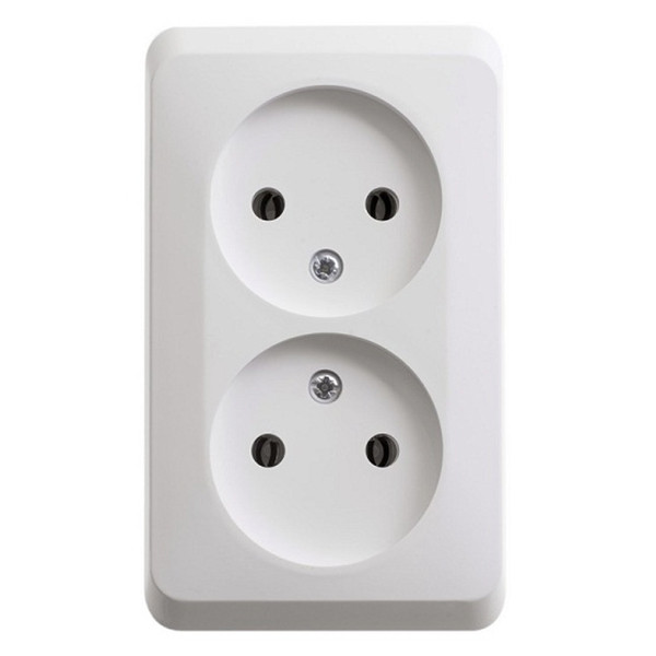 Розетка Schneider Electric Этюд PA16-005B двухместная белая