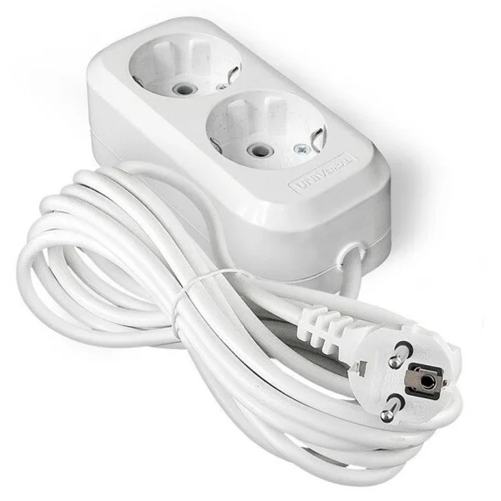 Удлинитель UNIVersal 553-05 10А IP20 У10-553 ПВС 3х0,75 5 м с заземлением