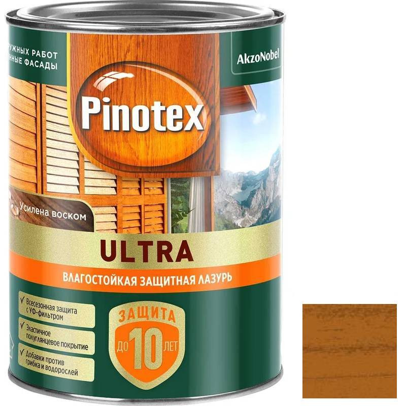 Средство для защиты древесины Pinotex Ultra Лазурь Орегон 2,5 л