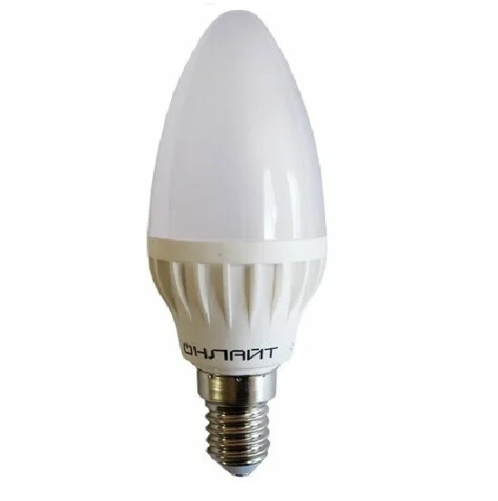 Лампа светодиодная Онлайт 61128 OLL-C37-8-230-6.5K-E14-FR