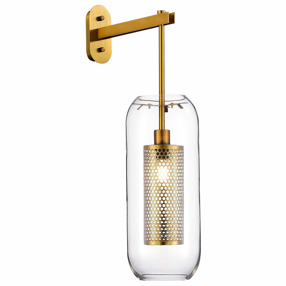 Бра ST Luce Gerrit SL1048.301.01 латунь прозрачный E14 1х40W
