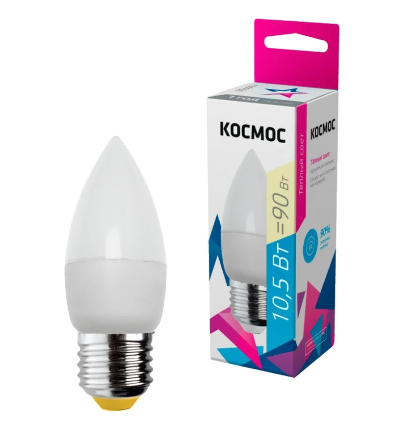 Лампа светодиодная Космос LkecLED10.5wCNE2730 10,5Вт 3000К E27 220В