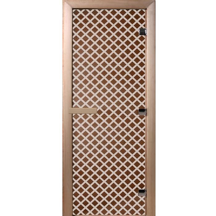 Дверь для бани Doorwood DW00103 700х1900 мм бронзовая Мираж