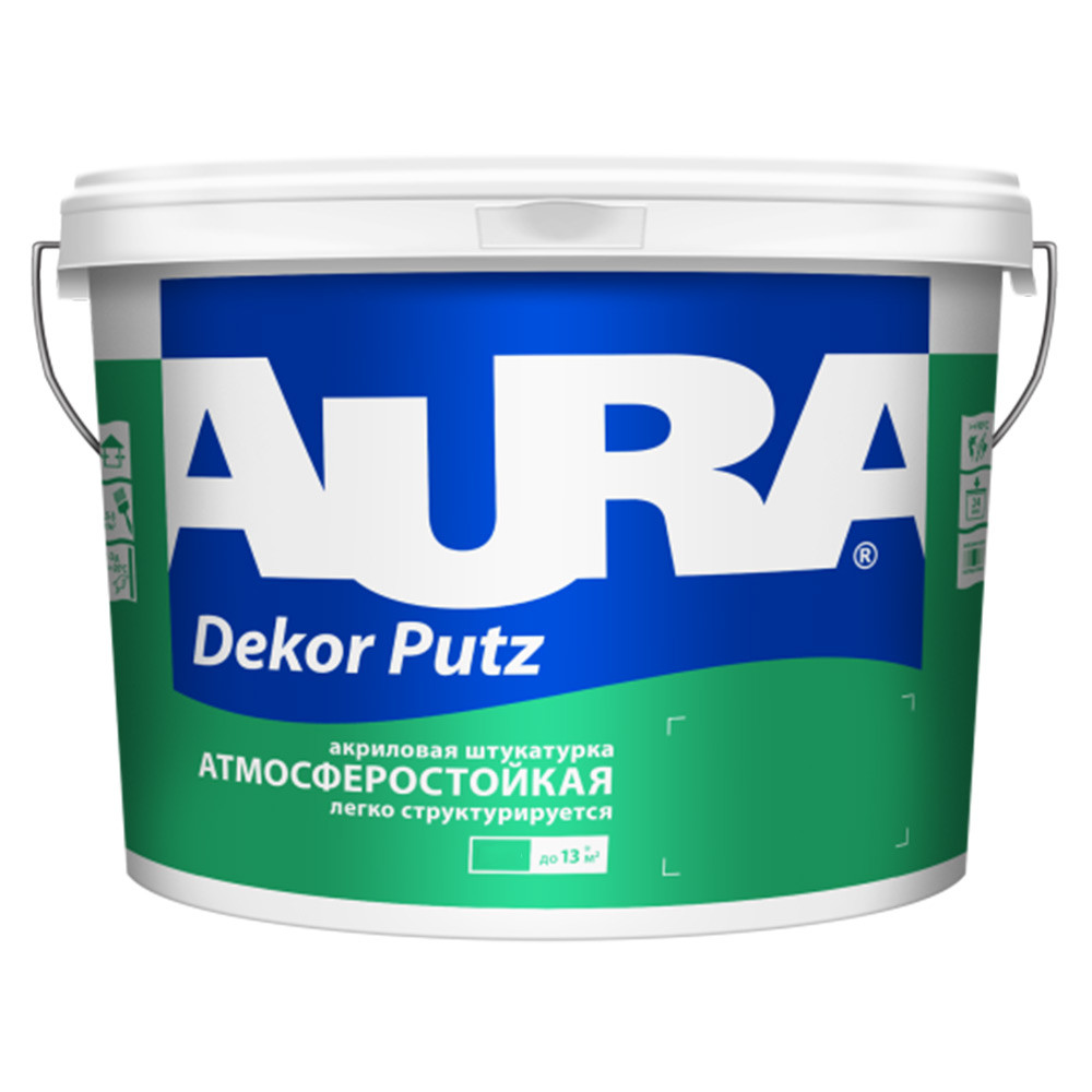 Штукатурка декоративная Aura Dekor Putz Шуба 1,5 мм белая 8 кг