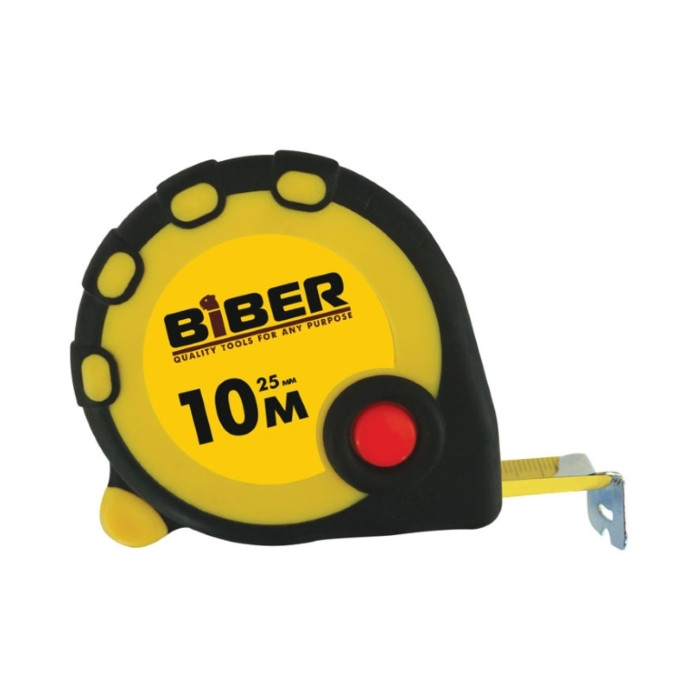 Рулетка измерительная Biber Standart 40095 прорезиненный корпус 25 мм х 10 м