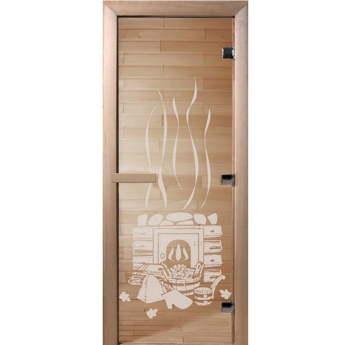 Дверь для сауны стеклянная Doorwood DW01007 Банька прозрачная 700х1900 мм