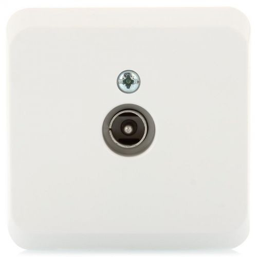 Розетка TV одноместная Schneider Electric Этюд ОП белая TVA-002B