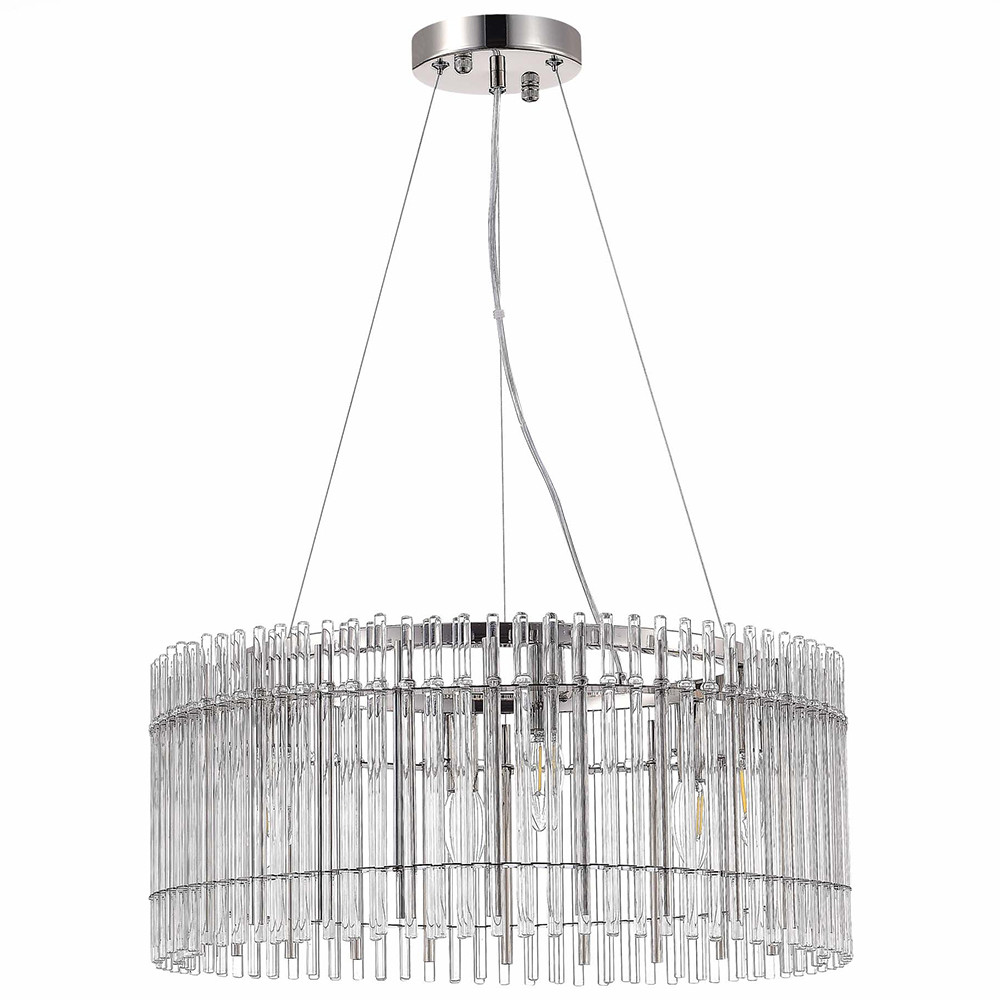 Люстра подвесная ST Luce Epica SL1656.113.06 никель прозрачный E14 6х40W