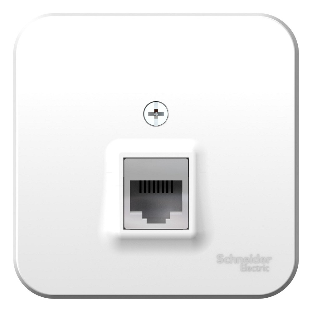 Розетка компьютерная Schneider Electric Blanca BLNIA045001 RJ45 одноместная с изолирующей пластиной белая
